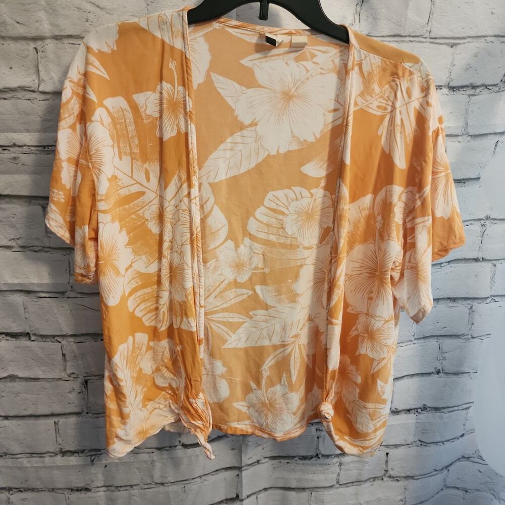 Roxy Junior Tropical short sleeve Open Front Shirt/Coverup/Jacket